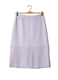 Jupe mi-longue coupe droite violet TF ATELIER femme
