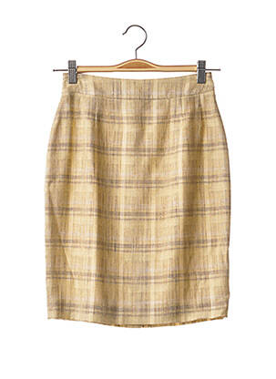 Jupe mi-longue taille haute beige TEENFLO femme
