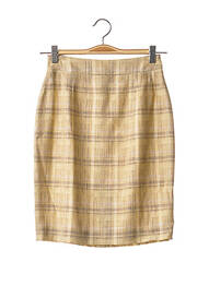 Jupe mi-longue taille haute beige TEENFLO femme