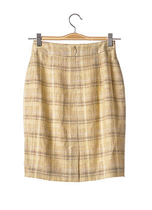 Jupe mi-longue taille haute beige TEENFLO femme