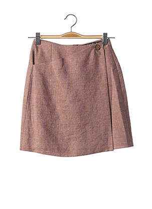 Jupe courte coupe droite rose TEENFLO femme