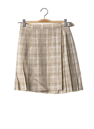 Jupe courte coupe évasée beige TEENFLO femme