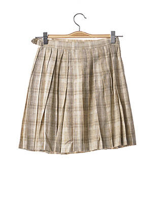 Jupe courte coupe évasée beige TEENFLO femme