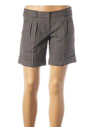Short fermeture zippée sous rabat avec crochet taille normale gris TEENFLO femme