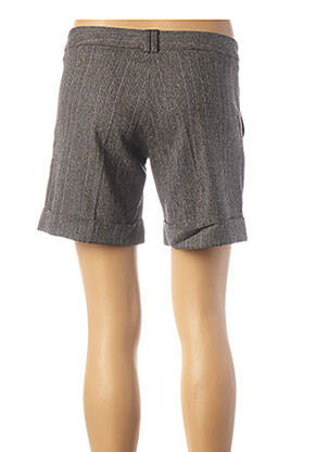 Short fermeture zippée sous rabat avec crochet taille normale gris TEENFLO femme