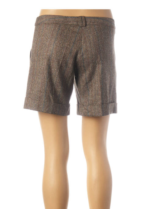 Short fermeture zippée sous rabat avec crochet taille normale marron TEENFLO femme