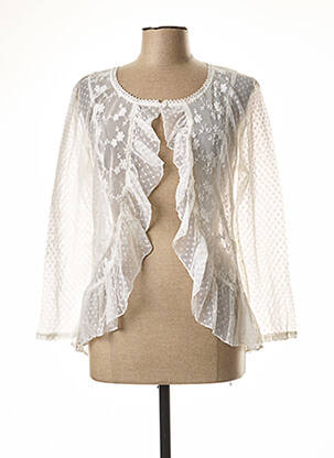 Gilet manches longues blanc RHUM RAISIN pour femme