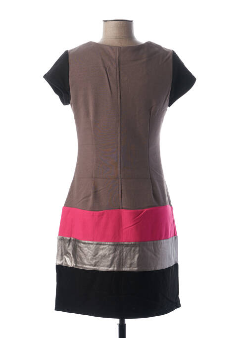 Robe courte marron MISS CAPTAIN pour femme