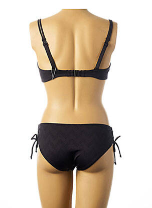 Maillot de bain 2 pièces stretch haut soutien-gorge moulé noir BELCOR femme