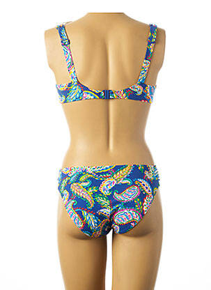 Maillot de bain 2 pièces avec armature bleu BELCOR femme
