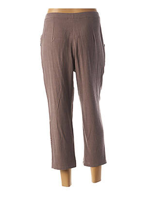 Pantacourt taille élastique marron GUY DUBOUIS femme