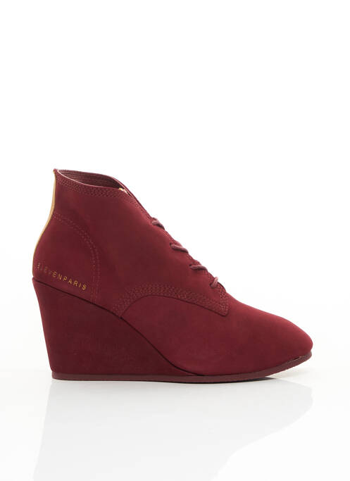 Bottines/Boots rouge ELEVEN PARIS pour femme