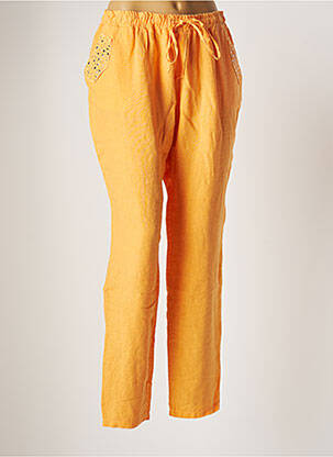 Pantalon droit orange ZELI pour femme