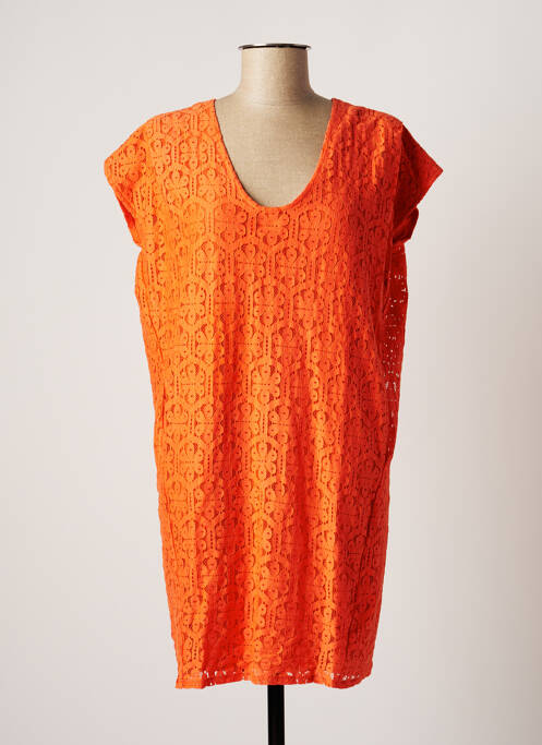 Robe courte orange ORFEO pour femme