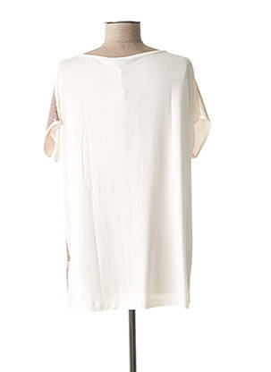 T-shirt imprimé fantaisie manches courtes beige ELEONORA AMADEI femme