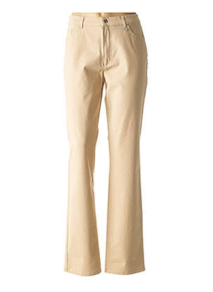 Pantalon droit beige BRUNO SAINT HILAIRE pour femme