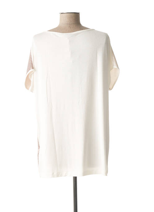 T-shirt beige ELEONORA AMADEI pour femme