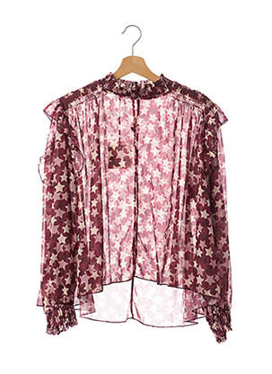 Blouse fermeture boutonnée au dos rouge LUMINA femme