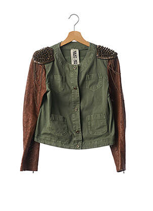 Veste casual col rond vert PROJECT FOCE femme