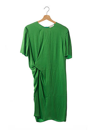 Robe mi-longue fermeture zippée au dos vert LANVIN femme