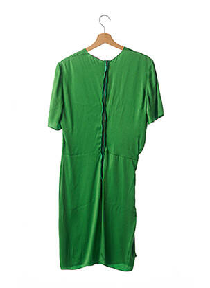 Robe mi-longue fermeture zippée au dos vert LANVIN femme
