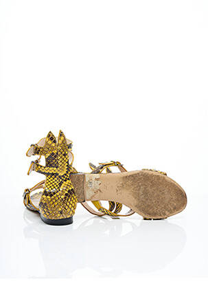 Spartiates fermeture boucle(s) talon plat jusqu'à 3cm jaune BALLY femme