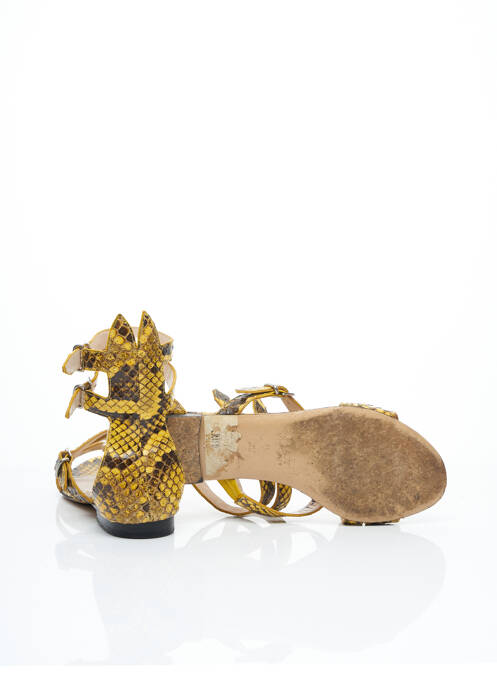 Spartiates fermeture boucle(s) talon plat jusqu'à 3cm jaune BALLY femme