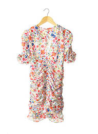 Robe mi-longue imprimé fleurs blanc PALOMA BLUE femme