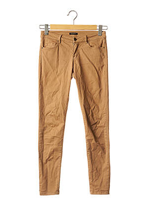 Pantalon slim taille basse taille basse marron MASSIMO DUTTI femme