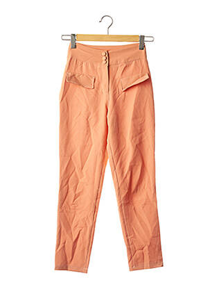 Pantalon 7/8 taille haute taille haute orange MADE IN ITALY femme