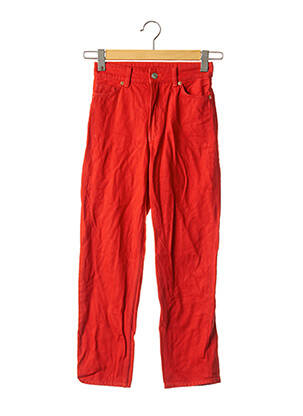 Pantalon droit rouge MONKI pour femme