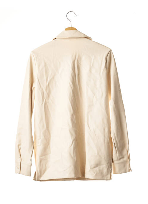 Veste simili cuir beige NA-KD pour femme