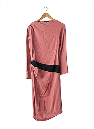 Robe mi-longue manches longues manches longues rose CLIPS femme