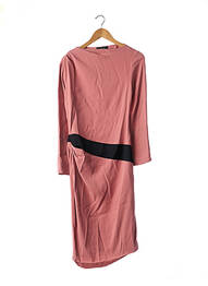 Robe mi-longue manches longues manches longues rose CLIPS femme