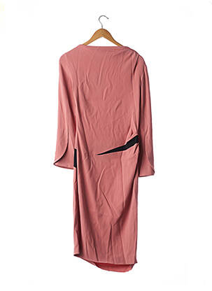 Robe mi-longue manches longues manches longues rose CLIPS femme