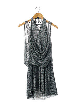 Robe mi-longue imprimé fantaisie sans manche vert LIU JO femme