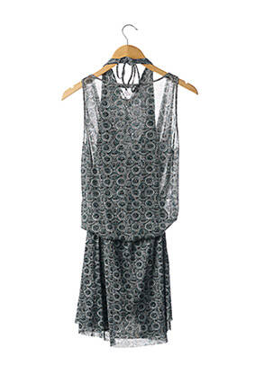 Robe mi-longue imprimé fantaisie sans manche vert LIU JO femme