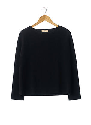 Pull col rond manches longues noir BA&SH femme