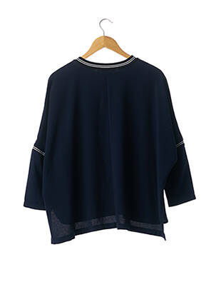 Blouse col rond manches longues bleu 8PM femme