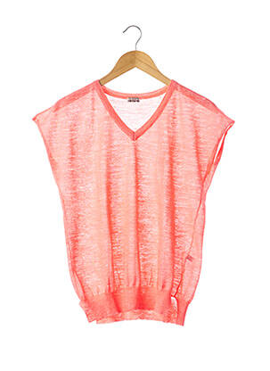 Pull finition bords-côtes sans manche rose CLOSED femme