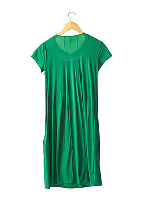 Robe mi-longue manches courtes manches courtes vert INDIES femme
