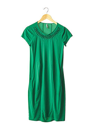 Robe mi-longue vert INDIES pour femme