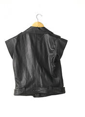 Veste en cuir noir KOR@KOR pour femme seconde vue