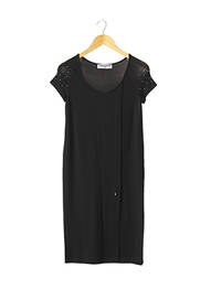 Jupe mi-longue coupe droite noir SONIA RYKIEL femme