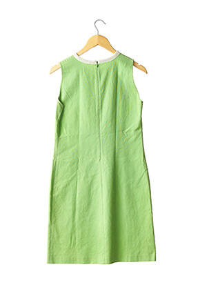 Robe mi-longue imprimé fantaisie sans manche vert CASTELBAJAC femme
