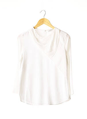 Blouse col rond manches longues blanc SANDRO femme