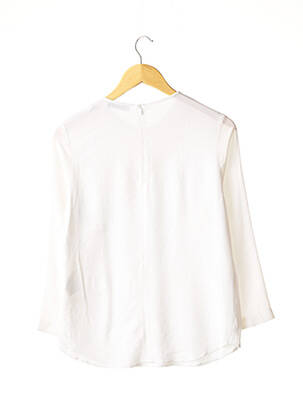 Blouse col rond manches longues blanc SANDRO femme