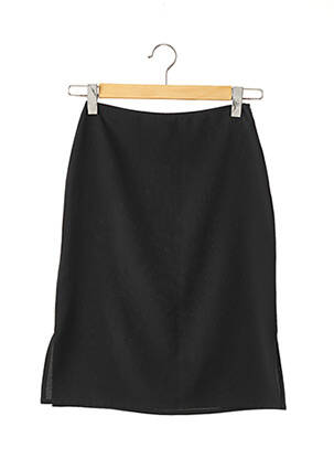 Jupe mi-longue fermeture zip latéral noir AGNES B femme