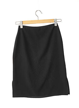 Jupe mi-longue fermeture zip latéral noir AGNES B femme