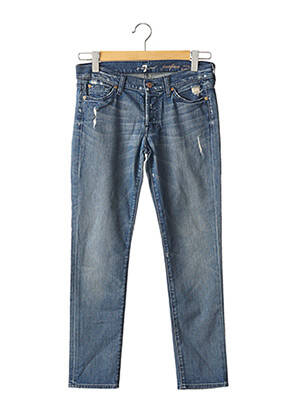 Jeans coupe slim slim taille basse bleu 7 FOR ALL MANKIND femme